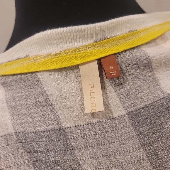 Anthropologie Pilcro Plaid Back Oversized Long Sleeve Top Size M - Picture 4 of 5